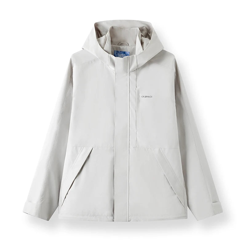 Semir Men Jacket Hooded Letter Print Couple Outdoor Casual Style Loose Autumn Windproof Outerwear Daily Wear 2026