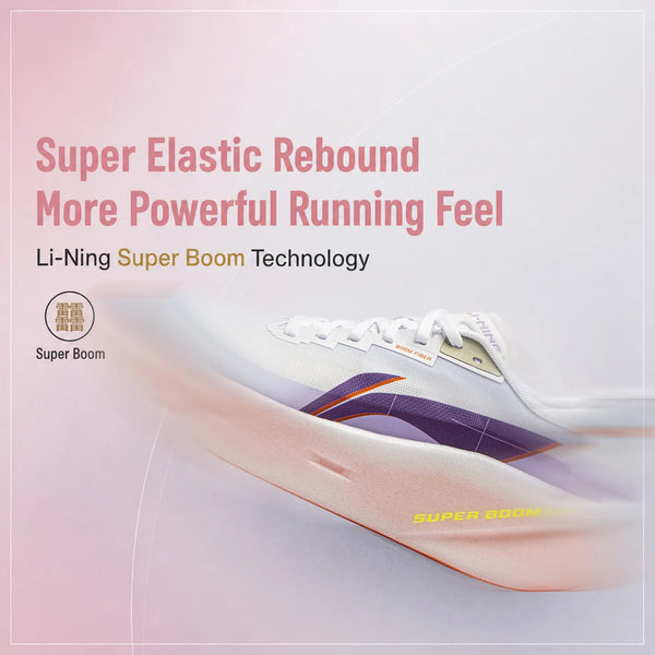 ស្បែកជើងរត់ Li-Ning CHAOYING PRO Cushion សម្រាប់នារី SUPER BOOM ទម្ងន់ស្រាល មានខ្យល់ចេញចូលបានល្អ ស្បែកជើងកីឡាប្រចាំថ្ងៃ LiNing ARBW004