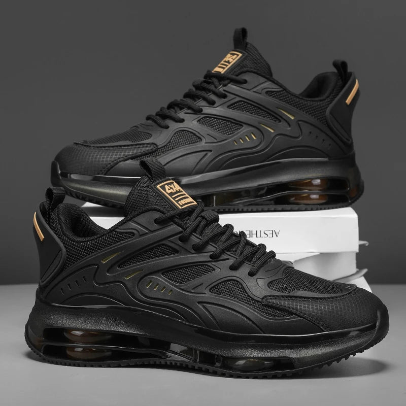Men's plus-size mesh casual sports shoes summer breathable soft-sole outdoor absorb shock running shoes student light sneakers