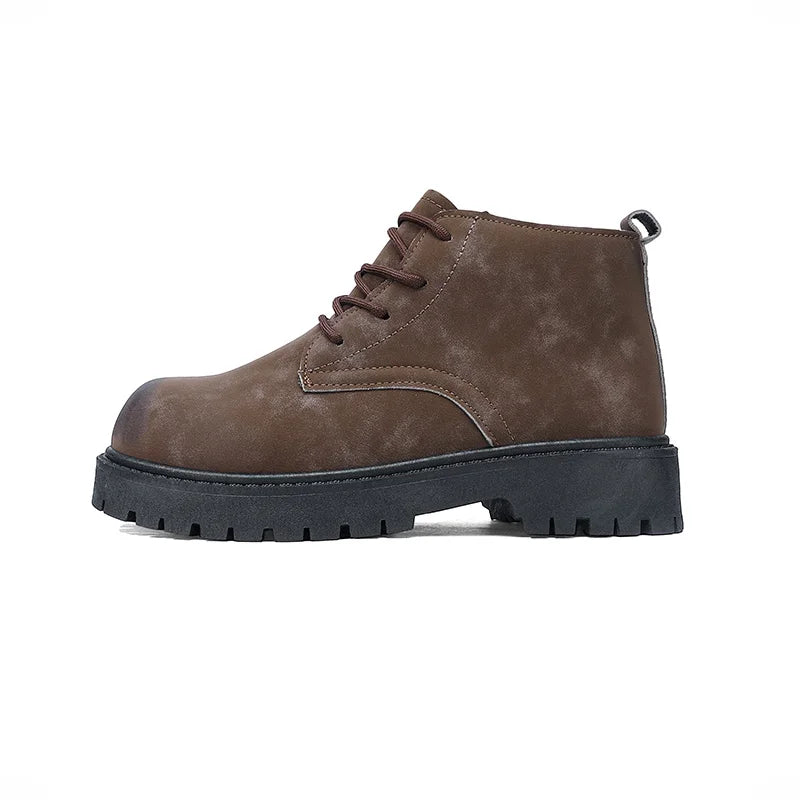 Men's Retro Thick-Sole Casual Shoes Four Seasons Soft-Sole Anti-Slip Light Outdoor Walking Shoes Fashion Joker Sports Tide Shoes