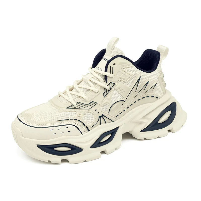 Chunky sneakers Men's casual four seasons new breathable light mecha shoes fashion soft sole outdoor comfort running sports shoe