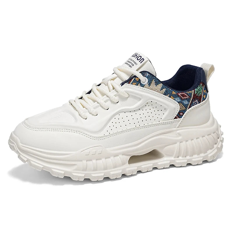 Chunky sneakers four seasons breathable light thick sole soft sole outdoor running fashion comfort students speed sports shoes