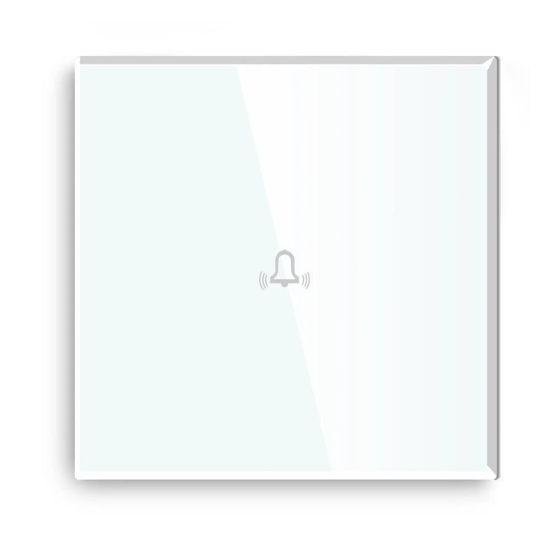 BSEED Touch Screen Doorbell Switch LED Backlight Indicator Wall Switches Glass Panel Door Bell Switch 86*86mm Home Inprovement