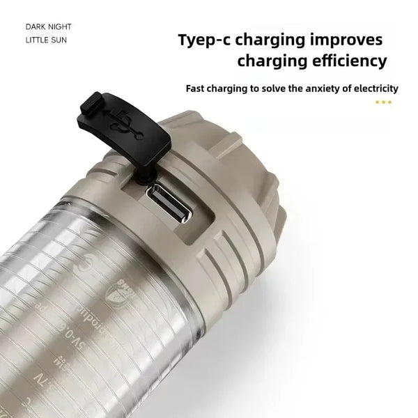 ភ្លើង LED ក្រៅផ្ទះច្រើនមុខងារ ភ្លើងពិលអាចសាកបាន ភ្លើងពេលយប់ចល័ត ភ្លើងតង់ធ្វើដំណើរធន់នឹងទឹក