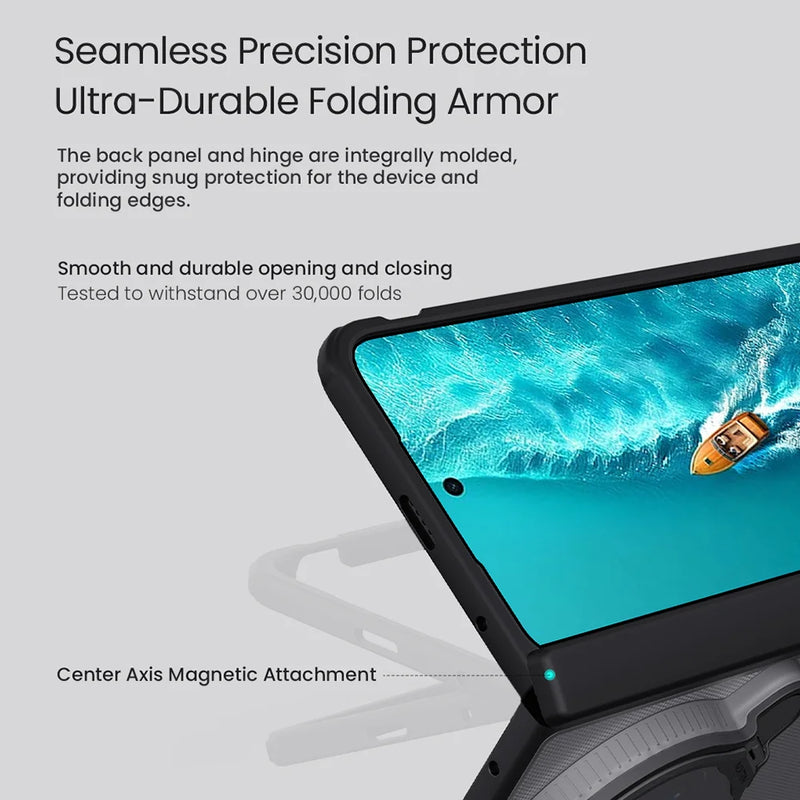 NILLKIN Magsafe Case For Vivo X Fold 6 Frosted Shield Pro Magnetic Wireless Charging Back Cover Anti Shockproof for Vivo Fold 6