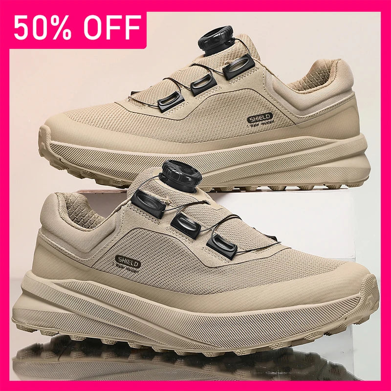 Men Sports Shoes Wear-resistant Breathable Mesh Comfortable Versatile Outdoor Casual Sports Shoes Anti Slip Flat Running Shoes