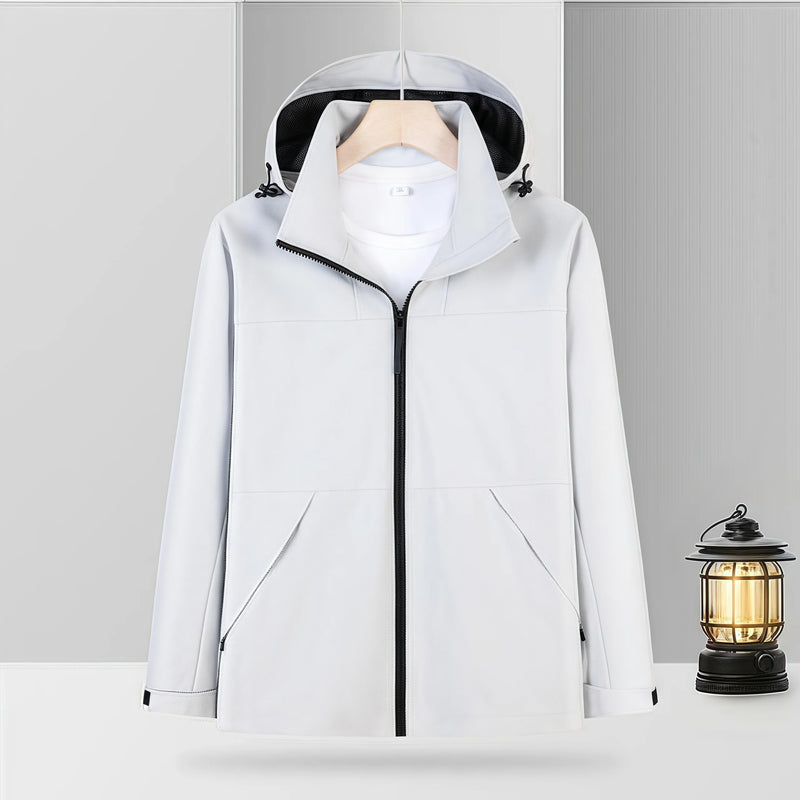 Autumn outdoor Hooded pure color  casual  Single layer down jacket waterproof windproof  outdoor  travel couple clothes