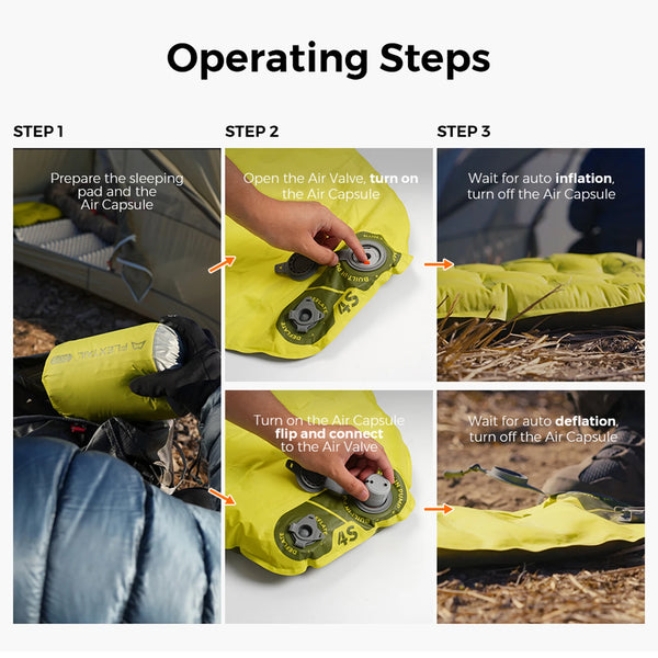 FLEXTAIL TINY SLEEPING PAD R09 - Insulated Sleeping Pad with Built-in Pump, 9.4 R-Value, Automatic Inflation/Deflation, Air Mat