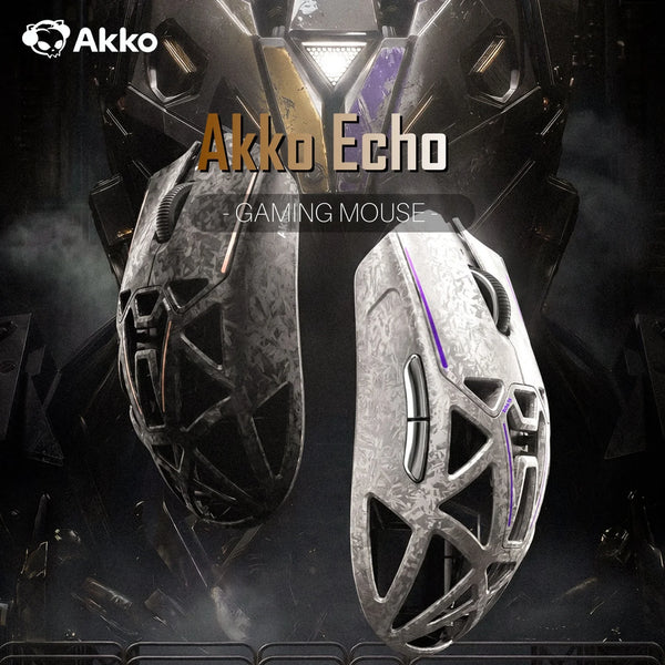 Akko Echo Master Ultra Gaming Wireless Mouse Carbon Fiber PAW3955 PAW3950 8K Polling Rate 65000DPI 55g Lightweight Esports Mouse