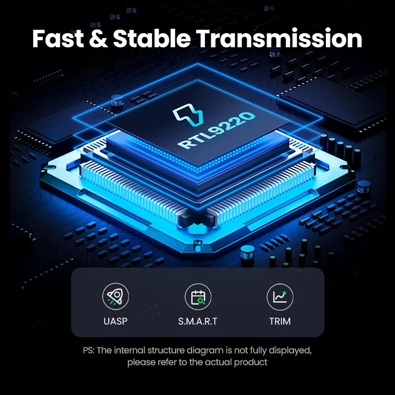 UGREEN 20Gbps M2 SSD Case M.2 NVMe SATA SSD Enclosure Adapter USB 3.2 Gen2 External Enclosure Supports M and B&M Keys