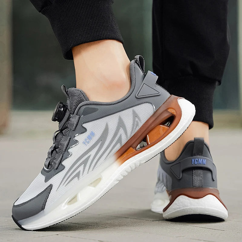 Men's casual cushioning sneakers Four seasons breathable light soft-sole outdoor racing running shoes Comfort speed sports shoes