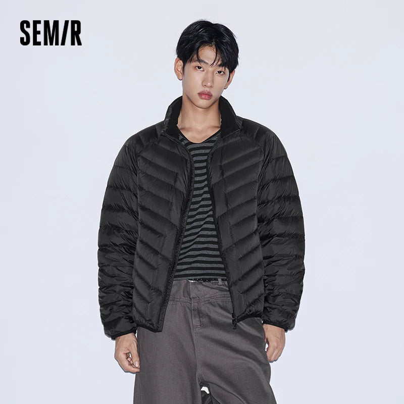 អាវក្រៅបុរស Semir រចនាបថទំនើប ដៃអាវ Raglan ការពារទឹកជ្រាប ឆ្នាំ២០២៦ សម្លៀកបំពាក់ប្រចាំថ្ងៃរដូវរងាថ្មី រចនាប័ទ្មធម្មតាក្នុងទីក្រុង