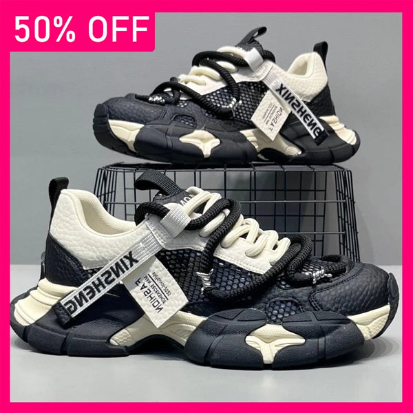Men Sneakers Trendy Mesh Breathable Lightweight Running Shoes 2026 New Comfortable Versatile Thick Soled Tennis Shoes for Men