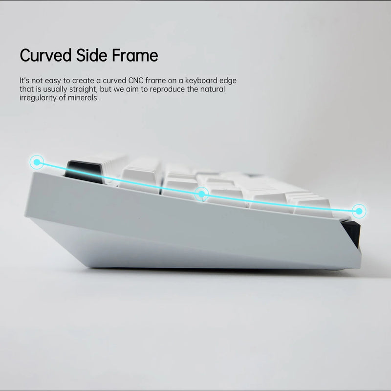 Akko Mineral 01 Mechanical Keyboard / Barebone Kit Aluminum 75% 81 Keys VIA RGB Hot Swap Tri-mode Wireless Custom Keyboard/Kit