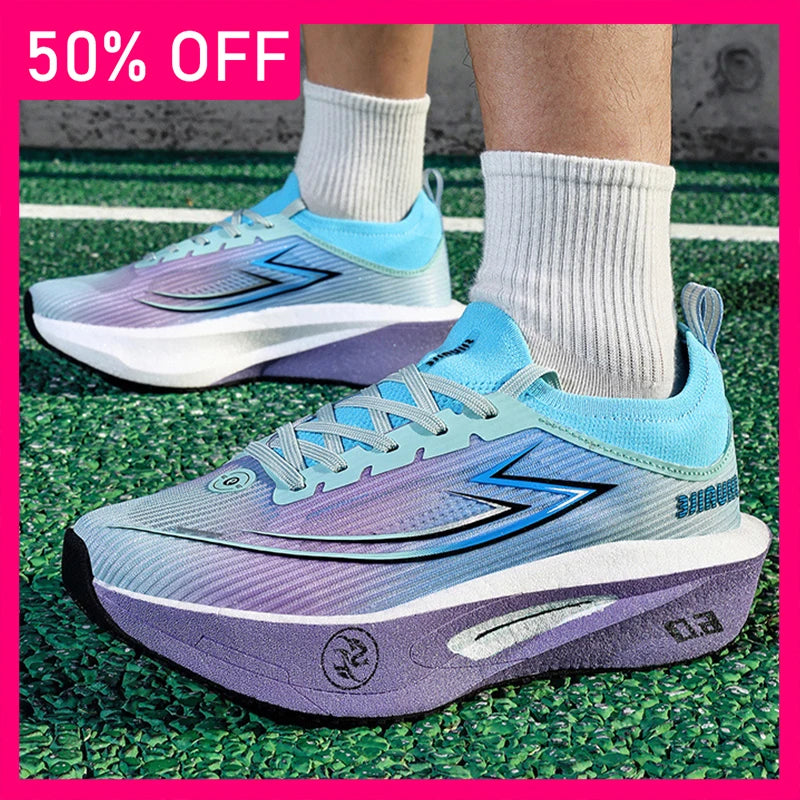 Unisex Sports Shoes Marathon Breathable Light Outdoor Running Shoes New Thick Soled Anti Slip Shock-absorbing Training Shoes