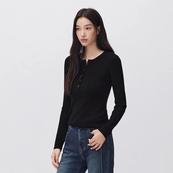 អាវយឺតប៉ាក់ Semir សម្រាប់នារី មានភាពកក់ក្តៅ ប្រឆាំងបាក់តេរី ប្រឆាំងឋិតិវន្ត ពាក់កណ្ដាលស្ដើង ងាយស្រួលប្រើ ពាក់ប្រចាំថ្ងៃរដូវរងាថ្មីឆ្នាំ 2026