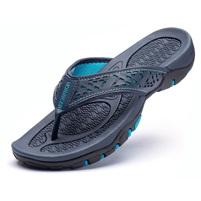 Summer Hot Sale Mens Flip Flops Plus Big Size 49 50 51 52 Leather Slippers Sandals Flip-Flop Beach Shoes Outdoor Hard Outsoles