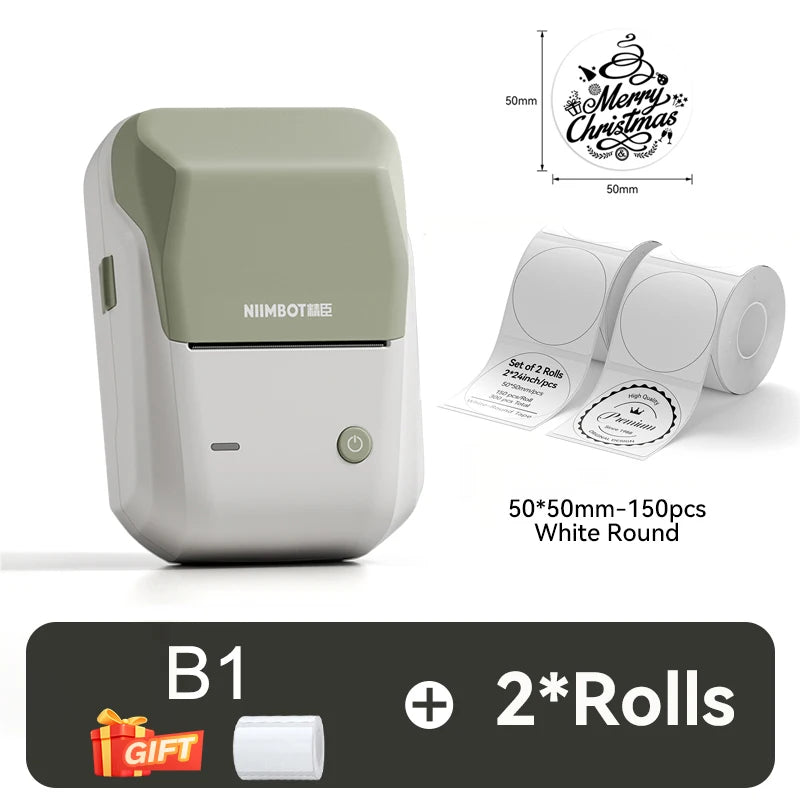 Niimbot B1 Thermal Printer Self-adhesive Food Stickers Bluetooth Label Maker Pocket Name Pirce Bacode Bussiness Labeling Machine