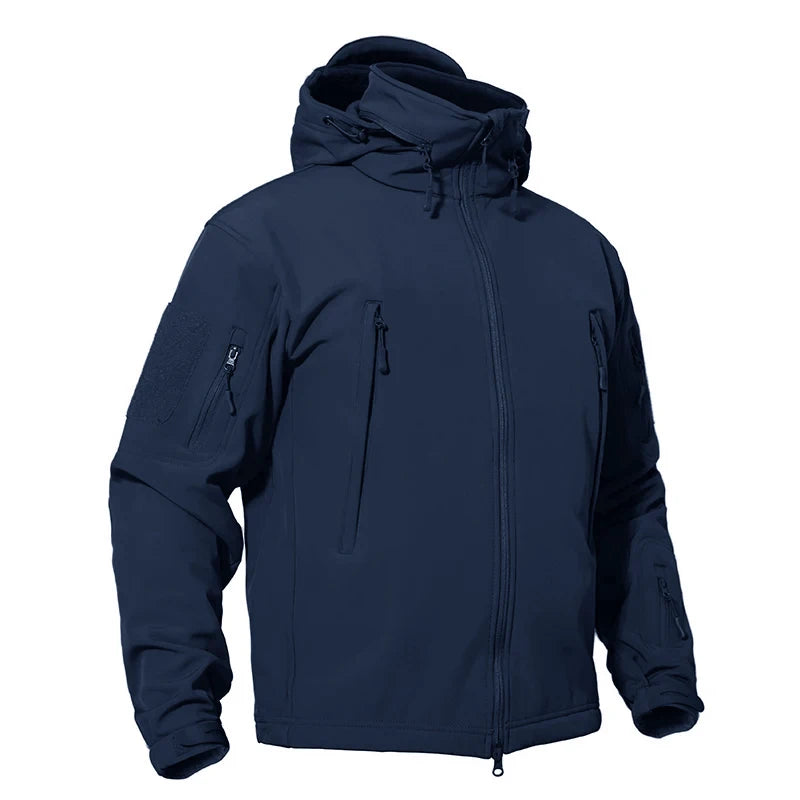 TACVASEN Winter Softshell Jacket Mens Windproof Fleece Lined Jacket Coat Waterproof Work Jacket Coats Outdoor Hiking Windbreaker