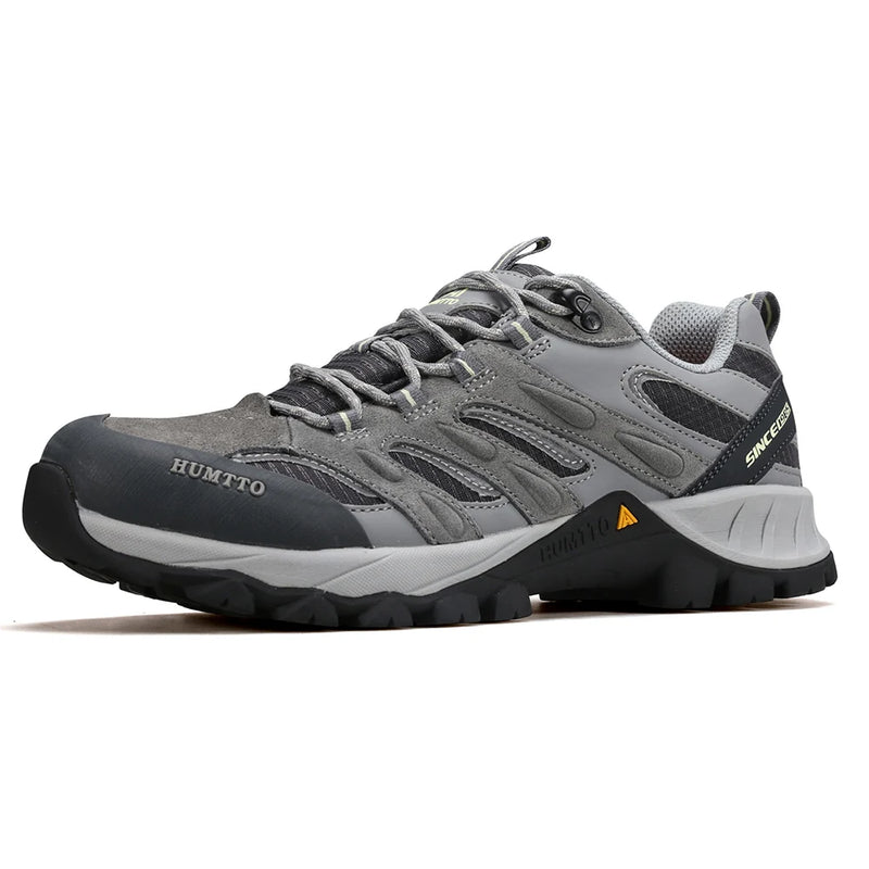 HUMTTO Non-slip Hiking Shoes for Men Genuine Leather Winter Men's Sports Shoes Outdoor Safety Sneakers Breathable Trekking Boots