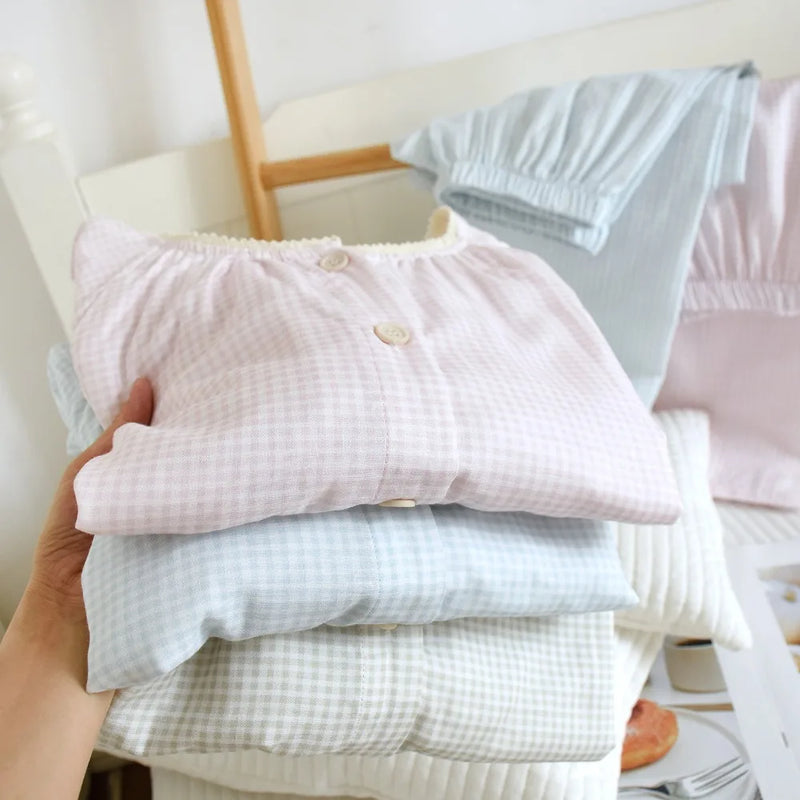 Women's 2-piece Loungewear Suit Long Sleeve Top and Pants Nightwear Home Clothes Casual Spring Autumn Sleepwear Female Clothing
