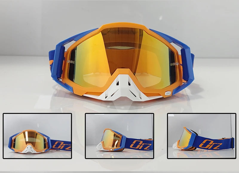 ORZ motorcycle off-road helmet goggles off-road race rally helmet goggles anti slip strap sponge cushioning
