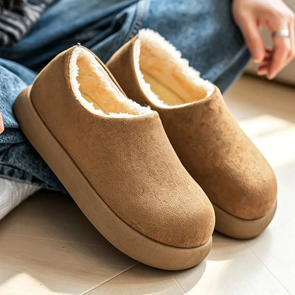 Men women's casual cotton shoes winter new fashion soft-sole anti-slip lightweight outdoor couple warm velvet snow walking shoes