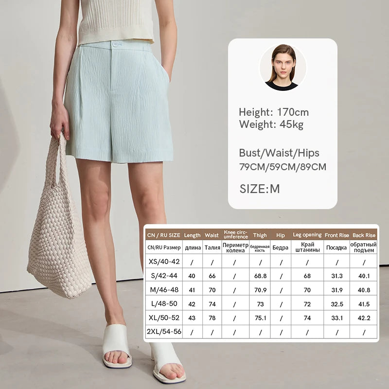 AMII ខោខ្លីការិយាល័យ Minimalist សម្រាប់នារីរដូវក្តៅឆ្នាំ ២០២៥ ខោខ្លីរលុងធម្មតាសម្រាប់នារីម៉ូដថ្មី 12542174