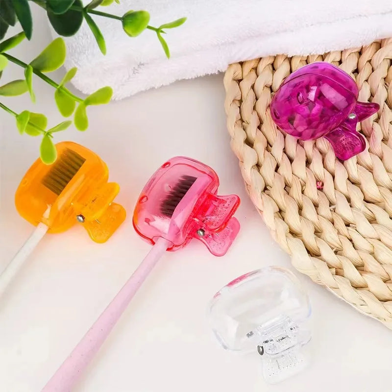 5pcs Household Toothbrush Storage Clip - Portable Travel Toothbrush Dust Protective Cap - Storage Box Portable Toothbrush Head
