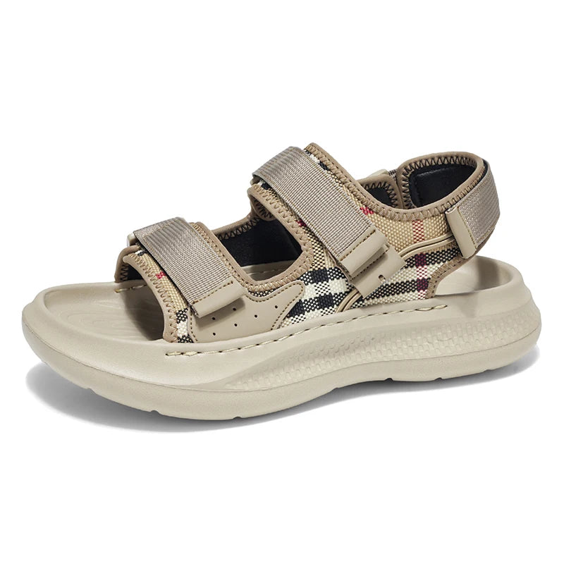 Men's Thick Sole Comfort Casual Sandals Summer New Breathable lightweight Outdoor Beach Shoes Slip on Walking Daily Wear Sandals