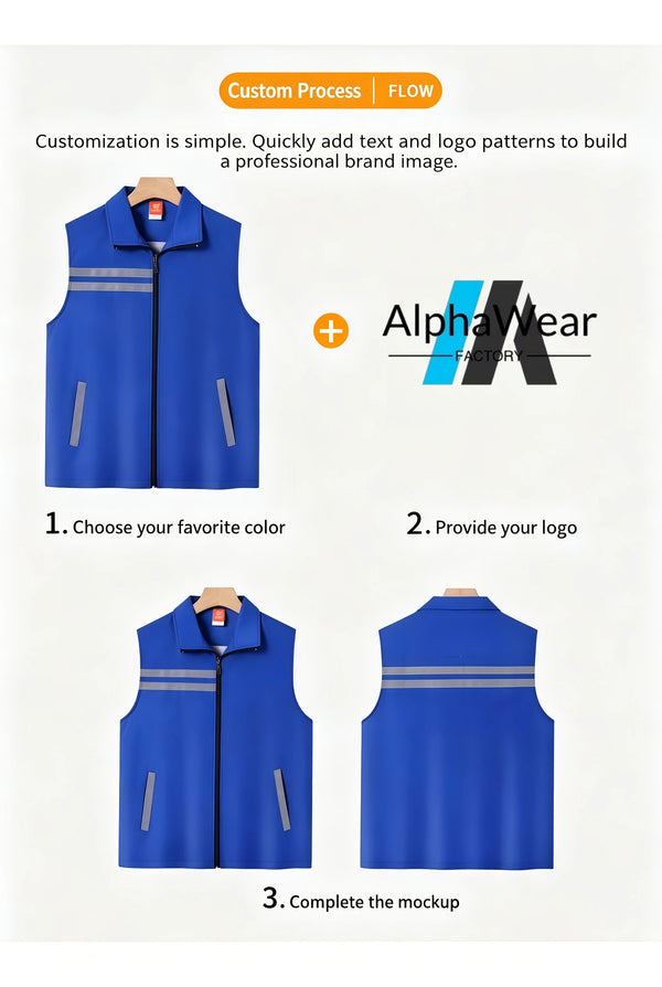 Vest customization Breathable supermarket work clothes volunteer  group activities advertising vest printed LOGO 7 colors
