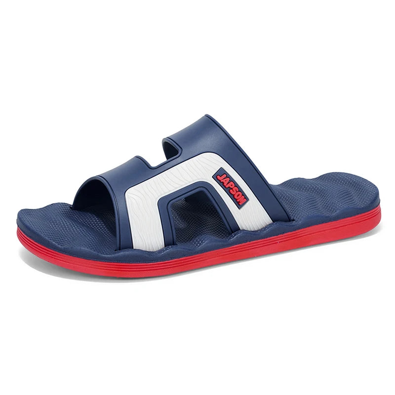 Mens Indoor Flat Slippers Slides Lightweight Home Shoes House Room Footwear Slide Slipper Comfortable PVC Upper EVA Soles