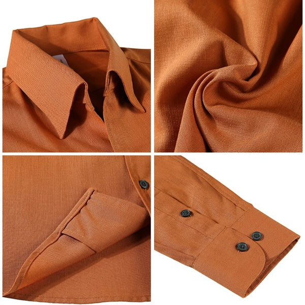 Men's 100% Lyocell Breathable Shirt – Old Money Style Hidden Placket Long Sleeve Button-Down for Business & Casual Wear