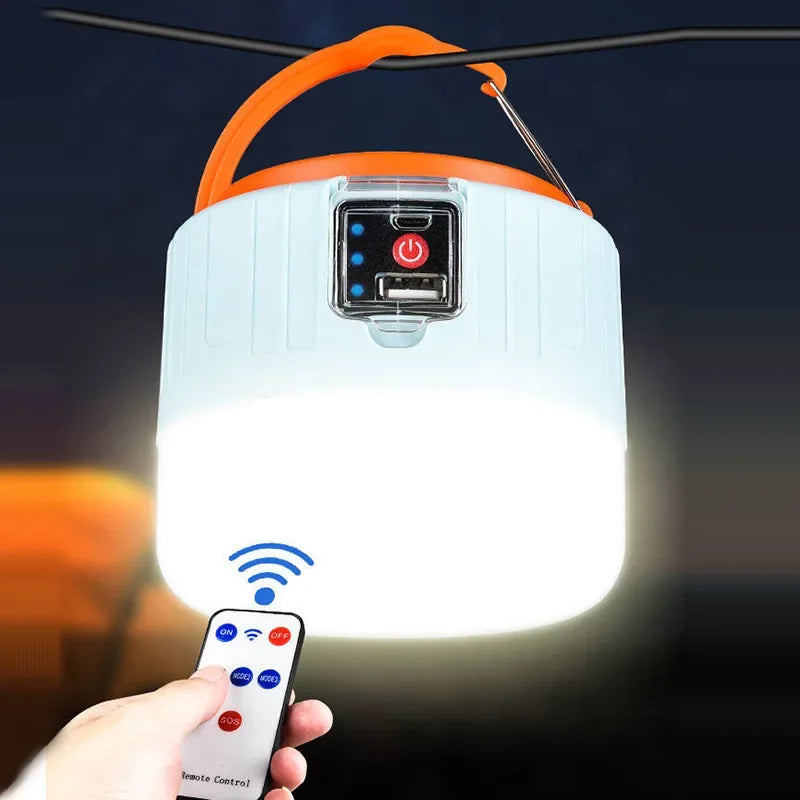 ភ្លើង LED ថាមពលខ្ពស់សម្រាប់បោះតង់ អំពូលភ្លើងអាចសាកបានតាម USB ចង្កៀងតង់ក្រៅផ្ទះ ចង្កៀងចល័ត ភ្លើងសង្គ្រោះបន្ទាន់ ភ្លើងសម្រាប់ឡើងភ្នំ BBQ