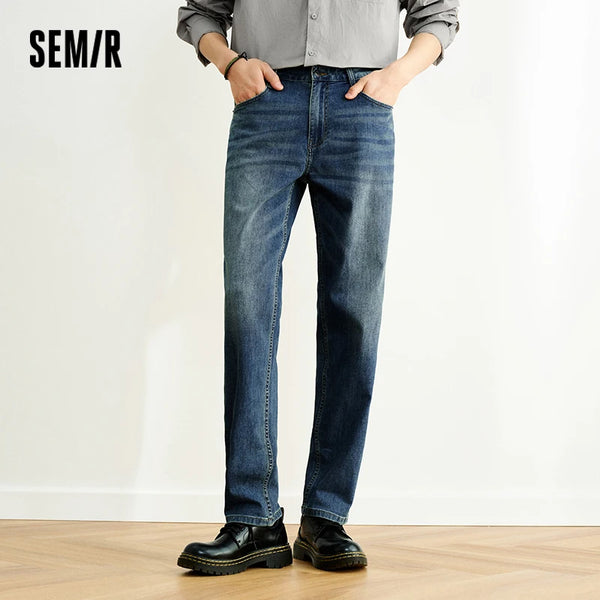 ខោខូវប៊យបុរស Semir លាតសន្ធឹង 2026 បែប Retro Washed Straight សម្រាប់ធ្វើដំណើរ រចនាប័ទ្មទីក្រុង ធម្មតា ប្រចាំថ្ងៃ ទន់ មានផាសុកភាព ទាន់សម័យ ពាក់ប្រចាំថ្ងៃ