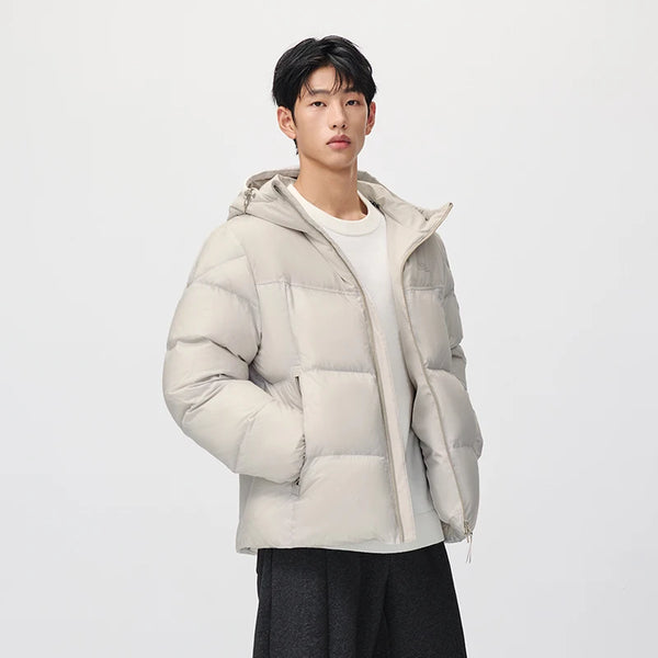 អាវក្រៅ Semir សម្រាប់បុរស ៩០ ភាគរយ ធ្វើពីរោមចៀម Goose Down ឆ្នាំ ២០២៦ សម្លៀកបំពាក់រដូវរងាថ្មីប្រចាំថ្ងៃ រចនាប័ទ្មទីក្រុង ធម្មតា អាកាសធាតុត្រជាក់ ស្រទាប់