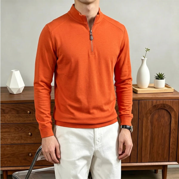 Cozy Home Days Men’s Casual Long Sleeve Stand Collar Sweatshirt | Soft, Stretchy Outdoor Adventures Urban Commute