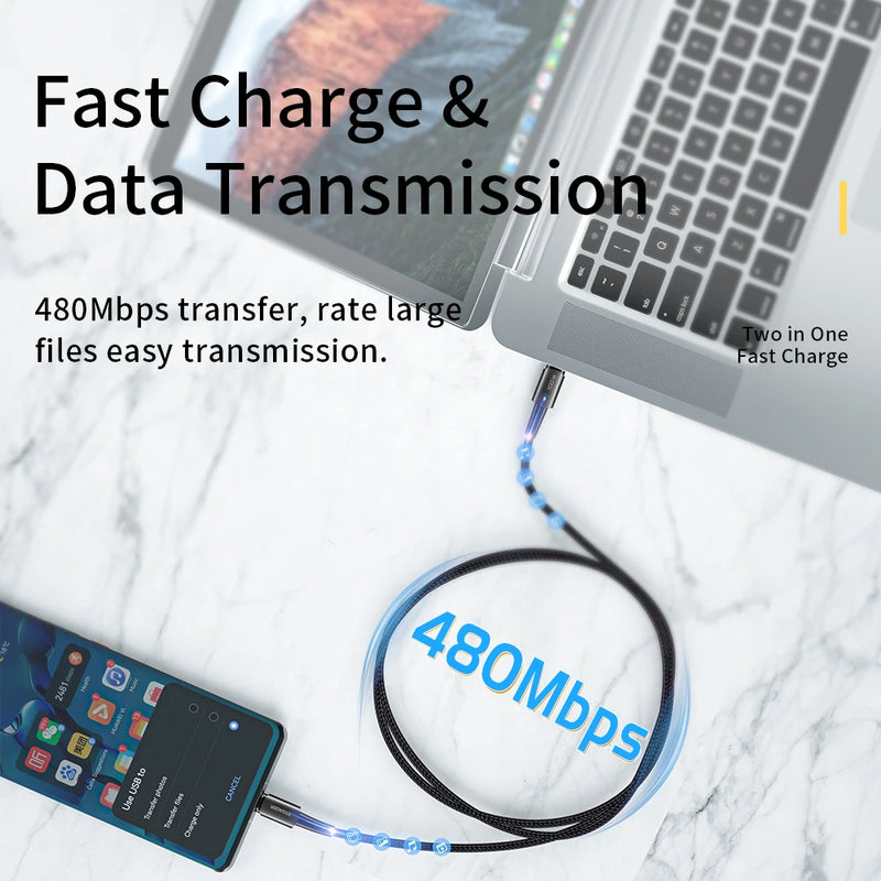 ខ្សែសាក Essager USB C 100W PD QC 4.0 3.0 USB Type C ខ្សែសាកលឿន Type C សម្រាប់ MacBook Pro Samsung Xiaomi ខ្សែសាក