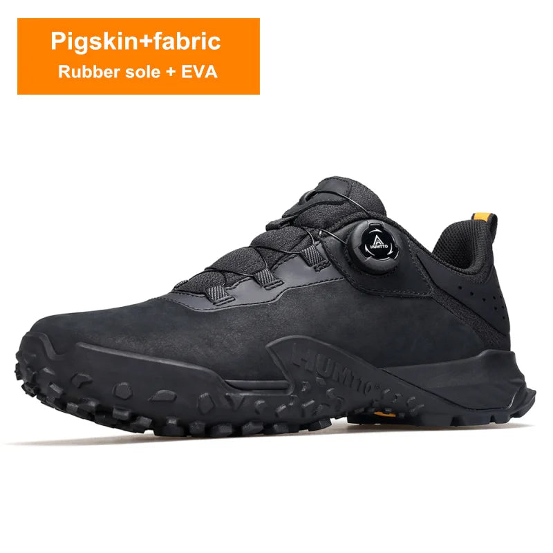 HUMTTO Hiking Shoes for Men Luxury Designer Winter Climbing Trekking Sneakers Mens Leather Outdoor Sports Safety Work Man Shoes
