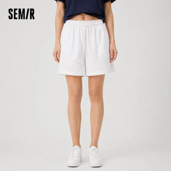 ខោខ្លីស្ត្រី Semir រលុង ចង្កេះយឺត ខោខ្លីត្រង់ រដូវក្ដៅ 2026 សាមញ្ញ ធម្មតា