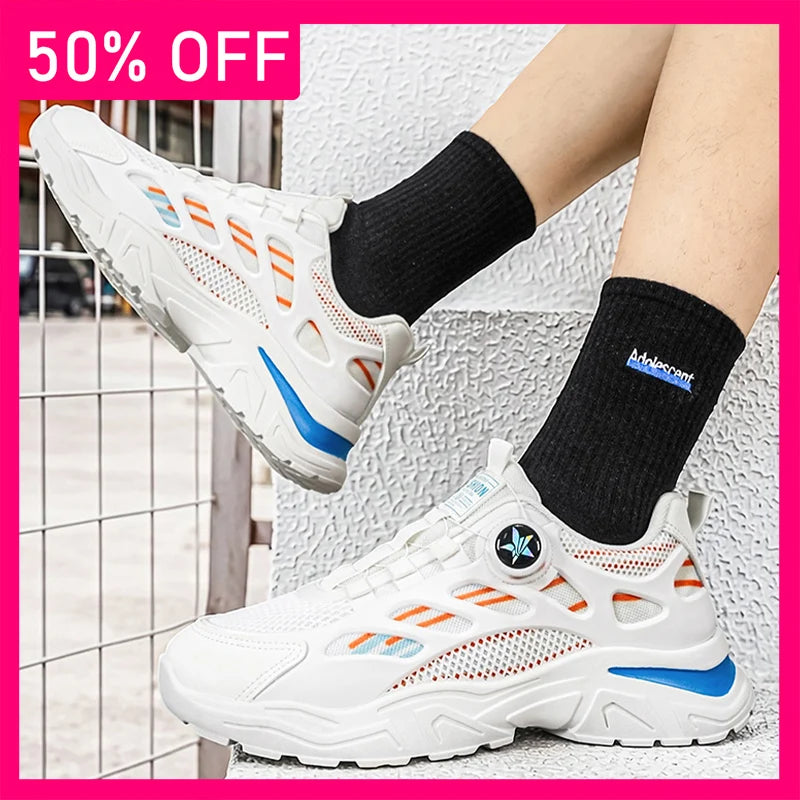 Men Sports Shoes Breathable Lightweight Thick Soled Cushioning Comfort Versatile Outdoor Running Non Slip Sports Shoes for Men