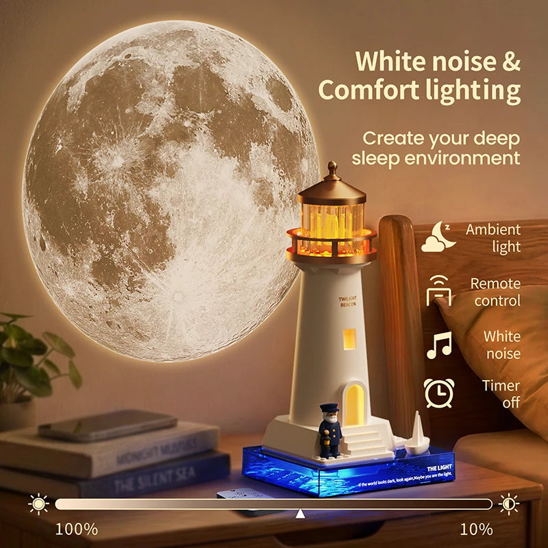 ចង្កៀងបញ្ចាំងរូបភាព Galaxy Moon Lamp ចង្កៀងតុបតែងបង្គោលភ្លើងហ្វារ ការតុបតែងផ្ទះ ចង្កៀងបញ្ចាំងរូបភាពបង្គោលភ្លើងហ្វារ ចង្កៀងជញ្ជាំងសម្រាប់ផ្ទះ