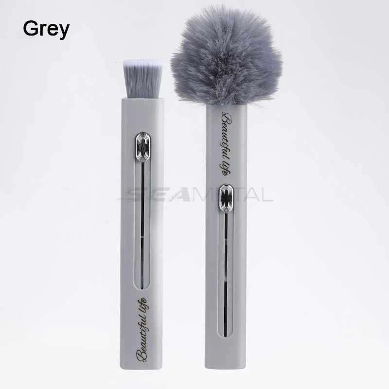 SEAMETAL Car Interior Cleaning Brush Air Outlet Cleaning Soft Brush Car Crevice Dust Removal Brush Double Head Telescopic Duster