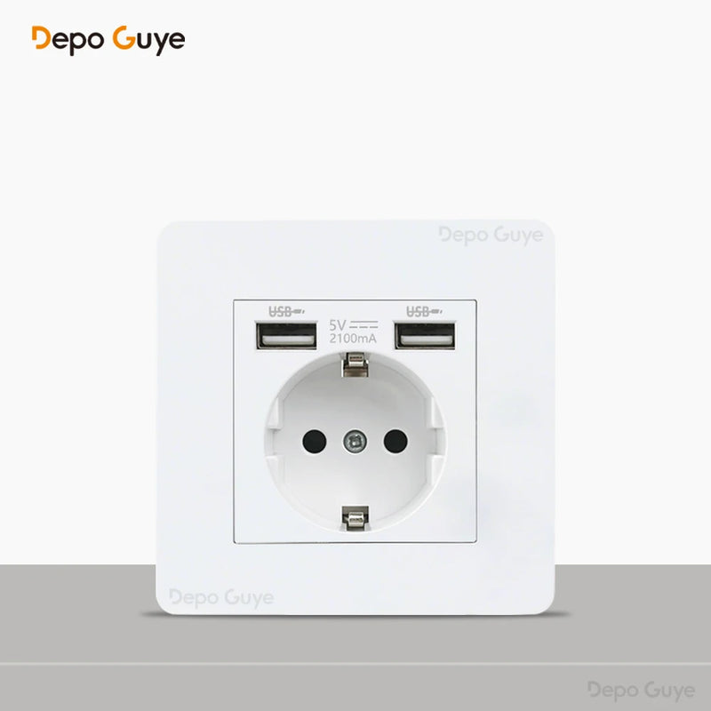 Toggle Switch White Stainless Steel Panel Retro Lever Switch AC110-250V 1 2 3 4Gang 2Way Wall light Switch Dual EU/France Socket