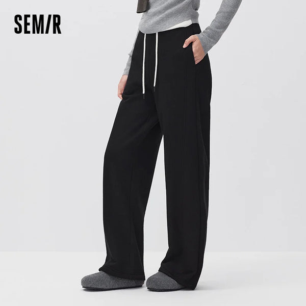 ខោ Semir សម្រាប់នារី ស្លៀកប្រចាំថ្ងៃ ពាក់ប្រចាំថ្ងៃ រដូវរងាថ្មី ឆ្នាំ២០២៦ ខោធម្មតា រលុង ក្តៅ ស្រួលស្លៀក