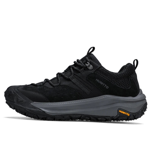 HUMTTO Hiking Men Shoes Non-slip Men's Sports Shoes Leather Safety Walking Outdoor Sneakers for Man Breathable Trekking Boots
