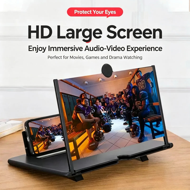 12Inch Cell Phone Screen Amplifier Mobile Phone Holder Mobile Phone HD Portable Phone Screen Video Magnifier Stand Bracket
