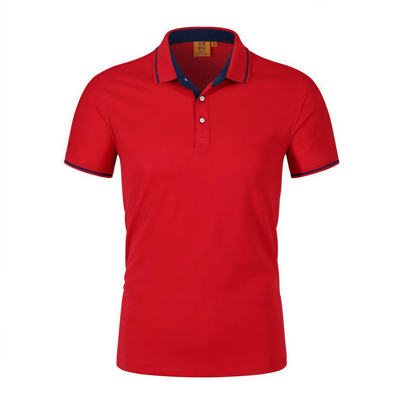 Ice Silk Short Sleeve T-Shirt Summer Work Uniform Logo Printed  Team Culture Polo Shirt  Fashion for Men and Women