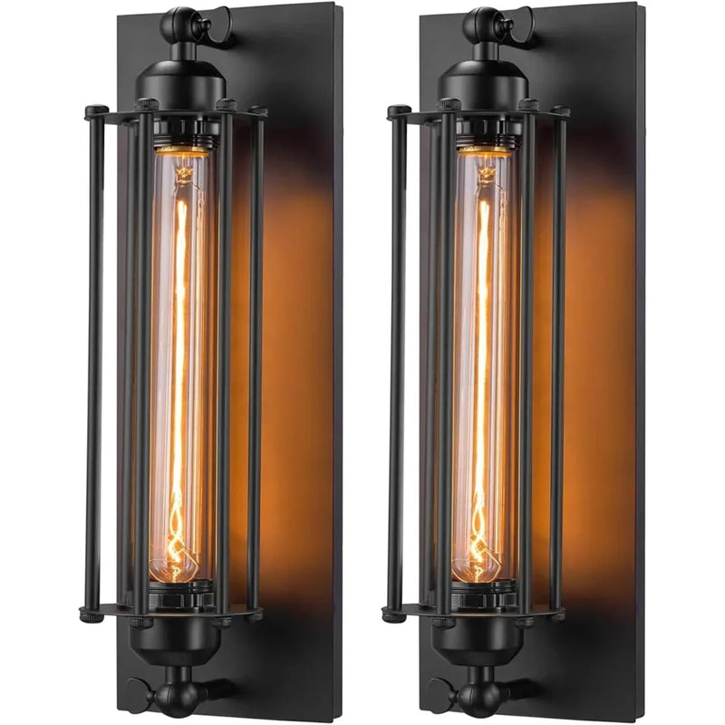 JOYINLED Vintage Industrial LED Wall Light E27 Retro Loft Wall Lamps Antique Black Lamp Sconce Lights Bedside Lighting Fixture
