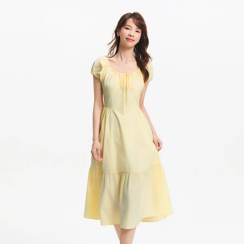 Semir Elegant Dress Women Gentle Summer 2025 New Bowknot U Neck Long Maxi Dress for Special Occasions